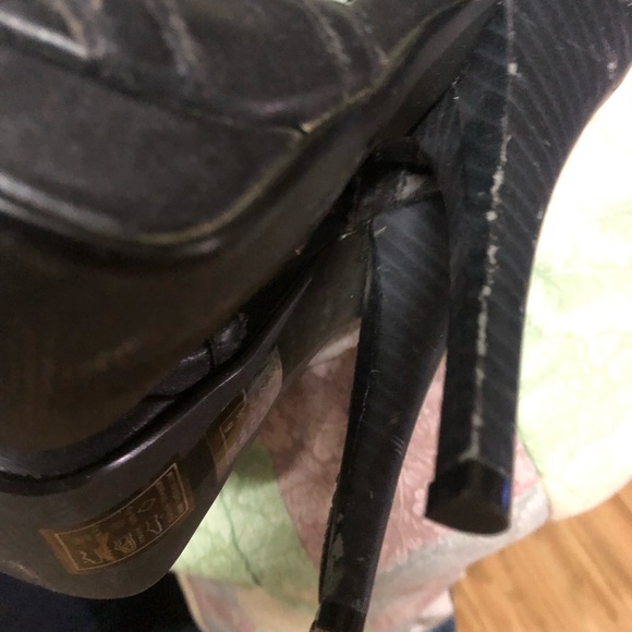 541 Black worn heels platforms size 6 - Picture 7 of 11